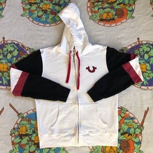 Vintage True Religion Fullzip Hoodie Mens Medium Double sided
